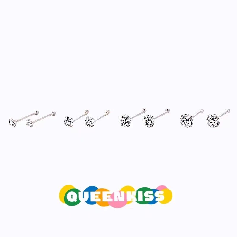 Sterling Silver Cubic Zirconia Nose Ring Stud, CZ Nose Stud, Nose Jewelry, Nose Piercing, With A 1.5/2/2.5 or 3mm, Diamond Nose Stud - STAR!