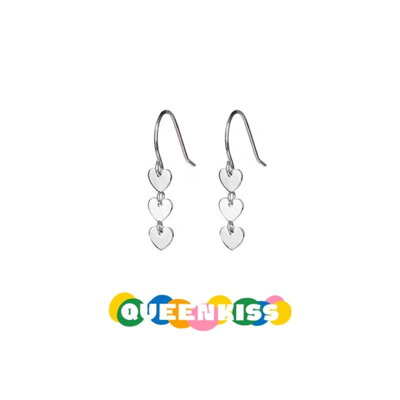 Sweet Three Hearts Stainless Stell Trendy Earrings -- Sweet Baby!!