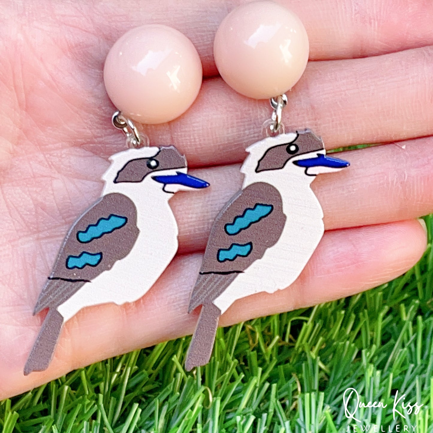 Super Light Acrylic Cute Aussie Bird Australian Kookaburra Style Earrings - Paradise!!