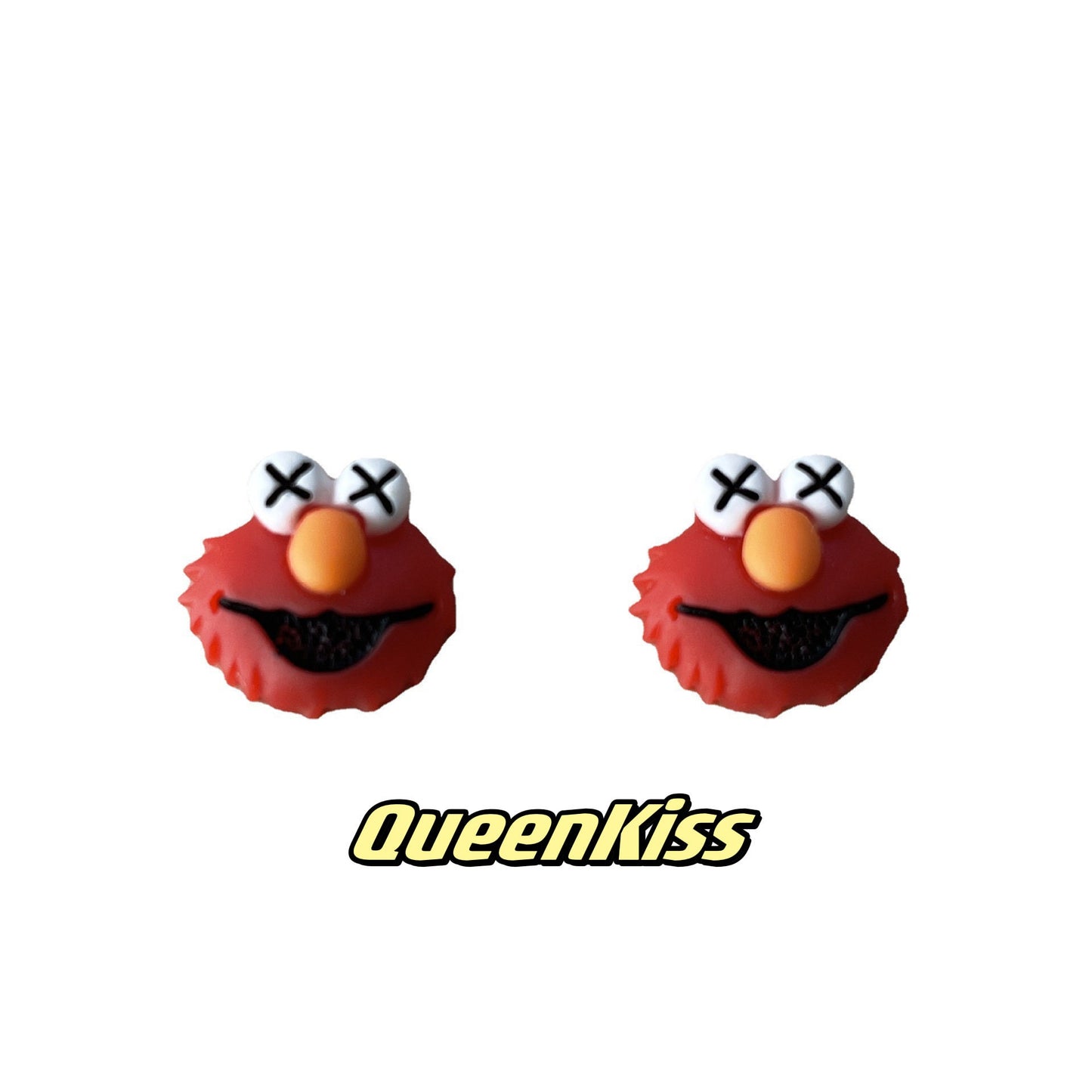 Cute Adorable Seasame Street Elmo Stud Earrings Gift for her -- Happy Happy Dancing