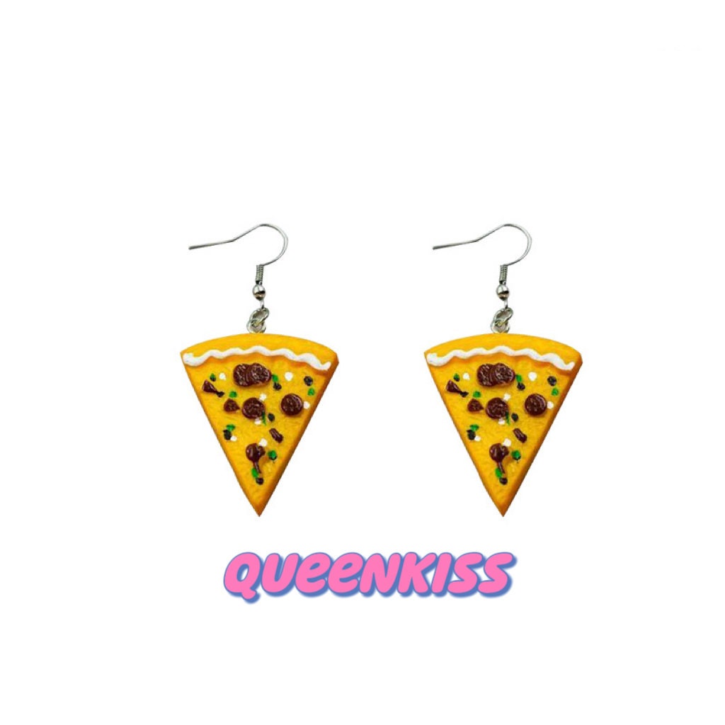 Cute Light Trendy Pizza Earrings - Yummy!!