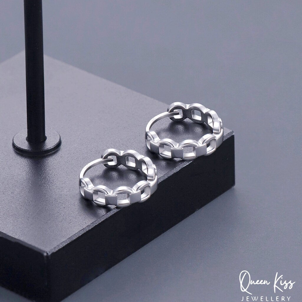 Cool One Pair of Circle Earrings, Diameter 10mm Hoop Earrings,Modern Hoop, Minimal Hoop Earrings, Gift for her and him
