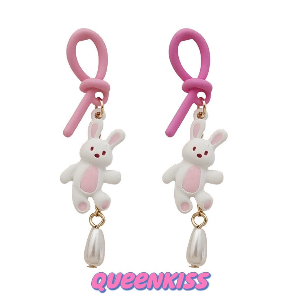 Super Cute Rabbit Bunny Love Earrings -- I Love You!!