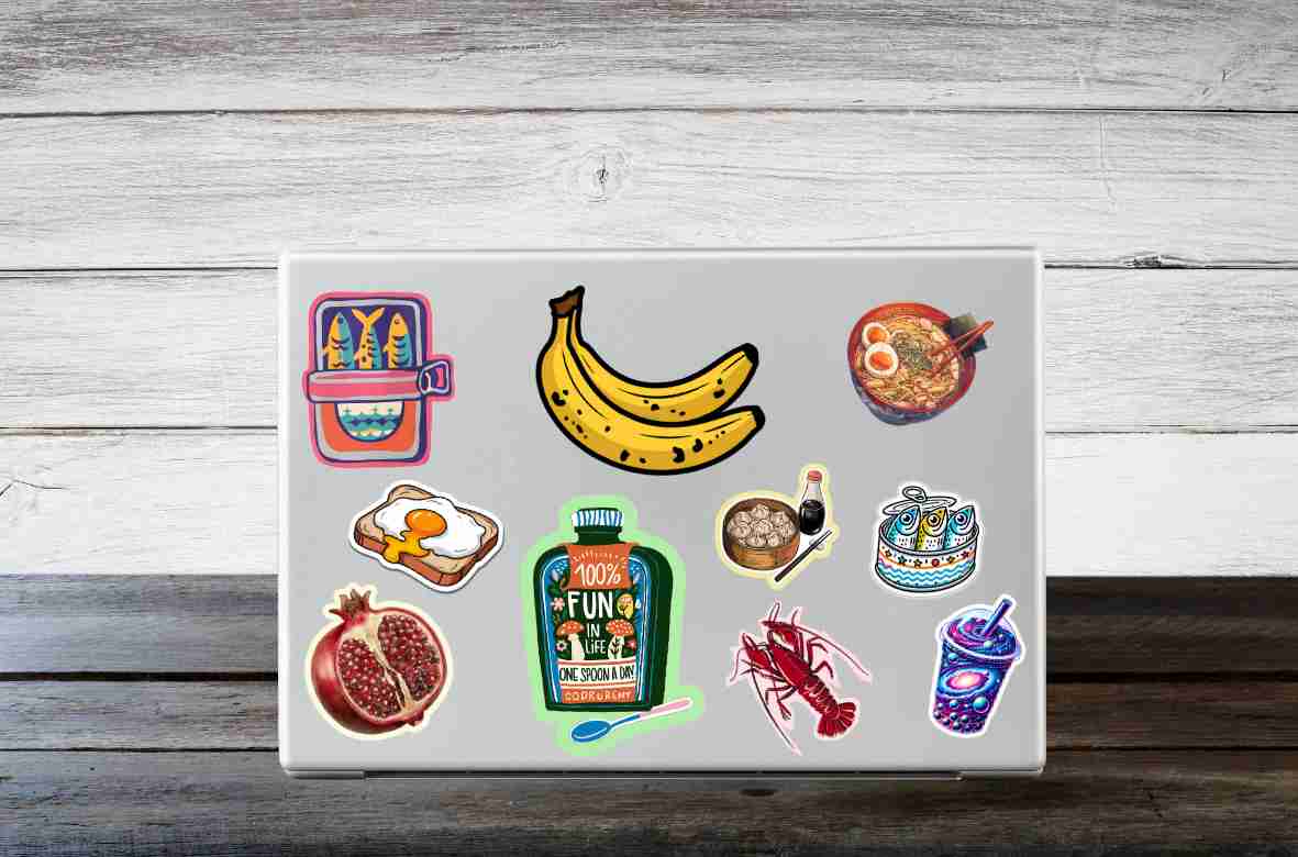Cute Fried egg Sticker, Waterproof Glossy Sticker, Vinyl Sticker, Laptop Phone Notebook Mug Sticker -- Eggo