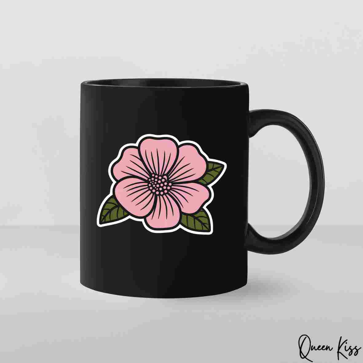 Cute Flower of art Sticker, Waterproof Glossy Sticker, Vinyl Sticker, Laptop Phone Notebook Mug Sticker -- Flower of Art
