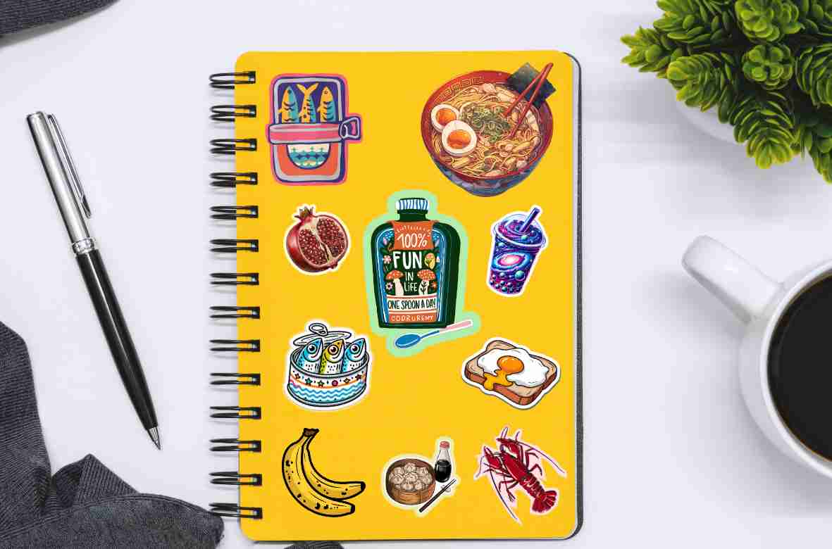 Cute Bananna Sticker, Waterproof Glossy Sticker, Vinyl Sticker, Laptop Phone Notebook Mug Sticker -- Bananna way