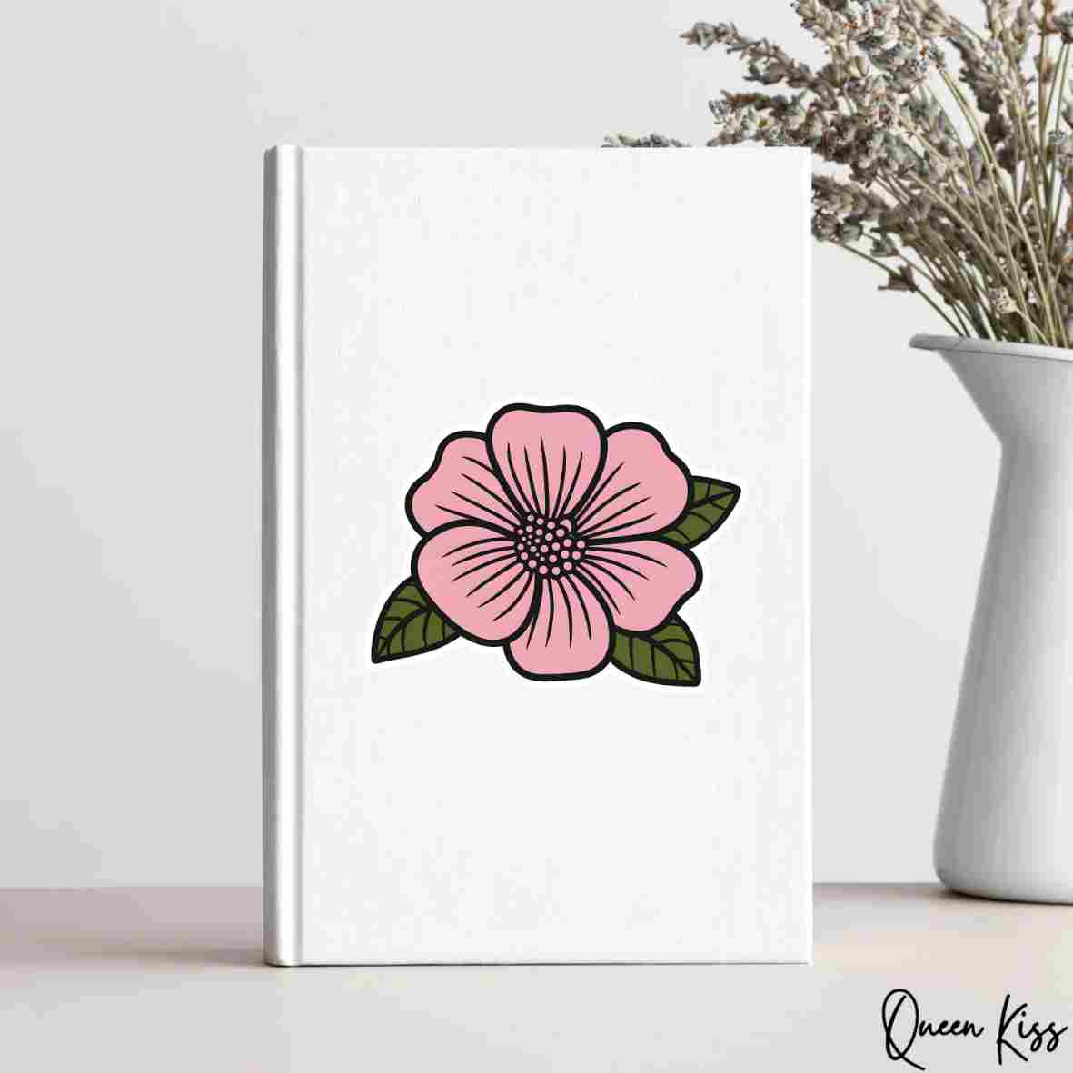 Cute Flower of art Sticker, Waterproof Glossy Sticker, Vinyl Sticker, Laptop Phone Notebook Mug Sticker -- Flower of Art