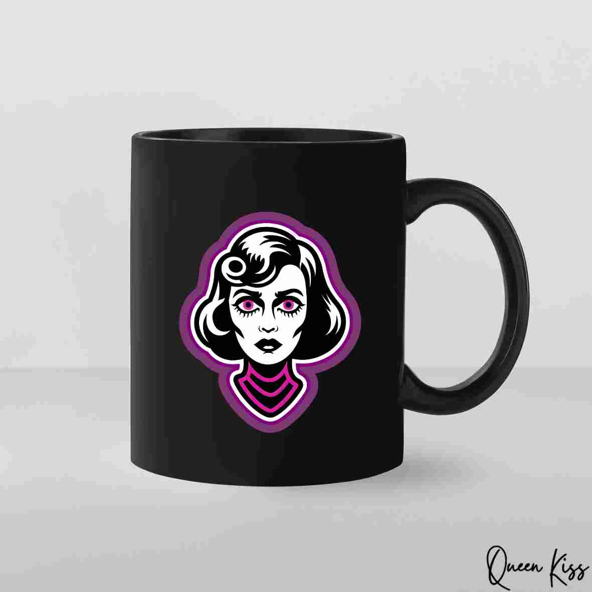 Cute Evil lady Sticker, Waterproof Glossy Sticker, Vinyl Sticker, Laptop Phone Notebook Mug Sticker -- Evil it's Evil