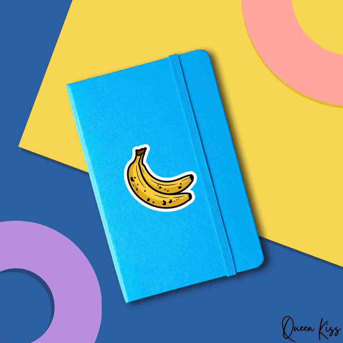 Cute Bananna Sticker, Waterproof Glossy Sticker, Vinyl Sticker, Laptop Phone Notebook Mug Sticker -- Bananna way