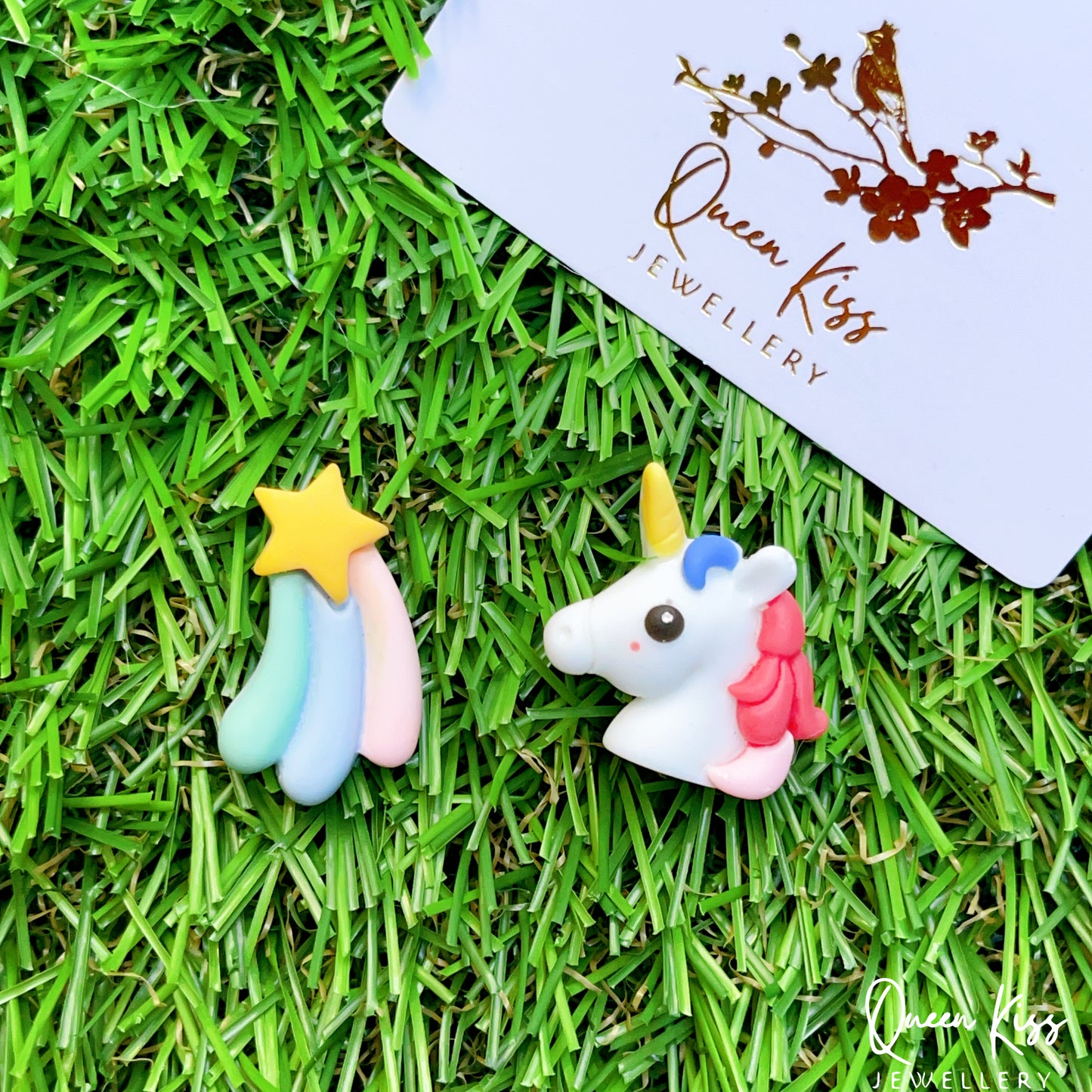 Cute Adorable Unicorn and Star Rainbow Earrings -- Give of Happiness!!