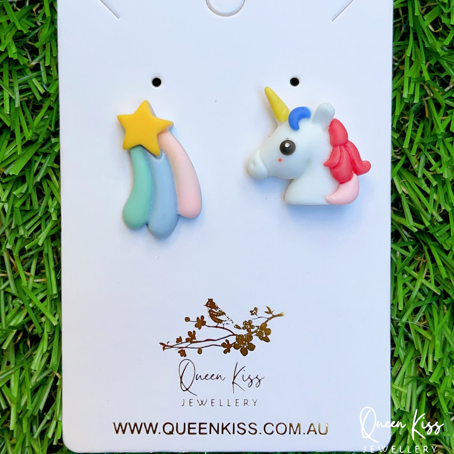 Cute Adorable Unicorn and Star Rainbow Earrings -- Give of Happiness!!