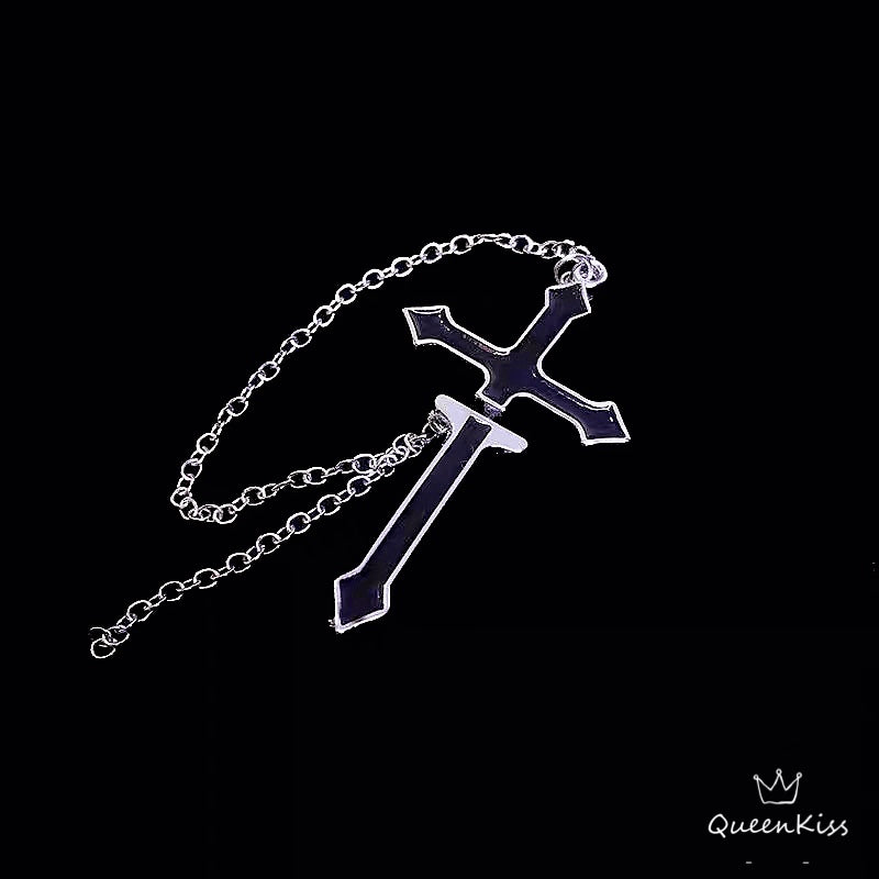 Piercing Cool Cross Black and Silver Earrings Women Men Earrings One Single Piece Not A Pair --  God Bless You!!