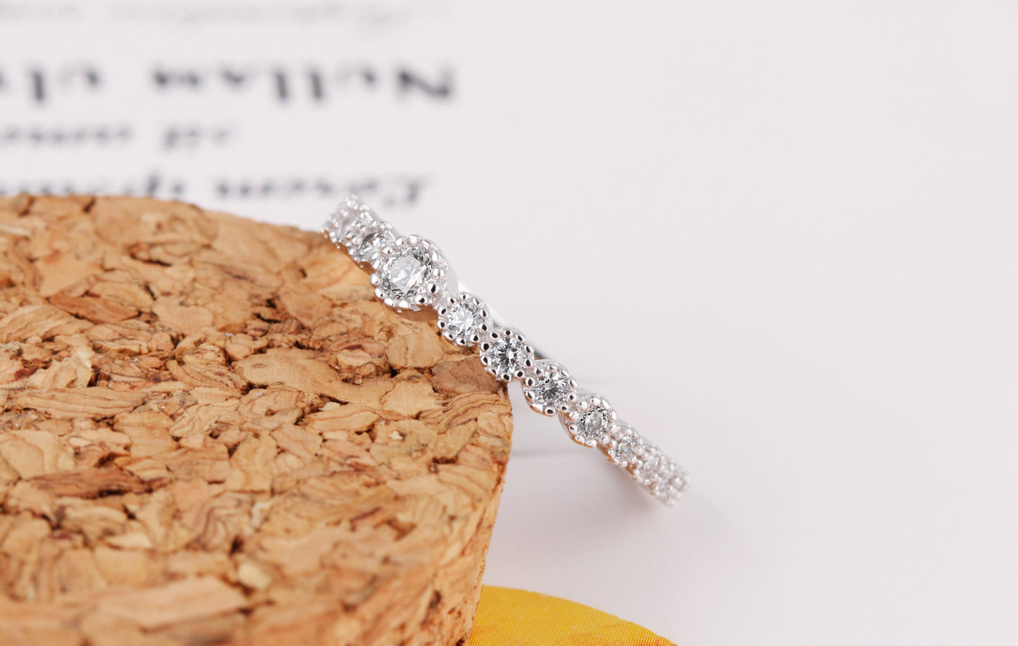 Gorgeous Dazzle Cubic Zircon Central Star Adjustable 925 Sterling Silver Ring