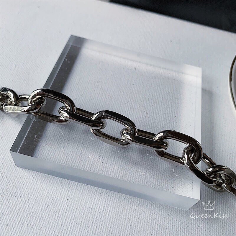 Funky Punk Stainless Steel Cool Style Chain Silver Bracelet -- Bad Boy!!