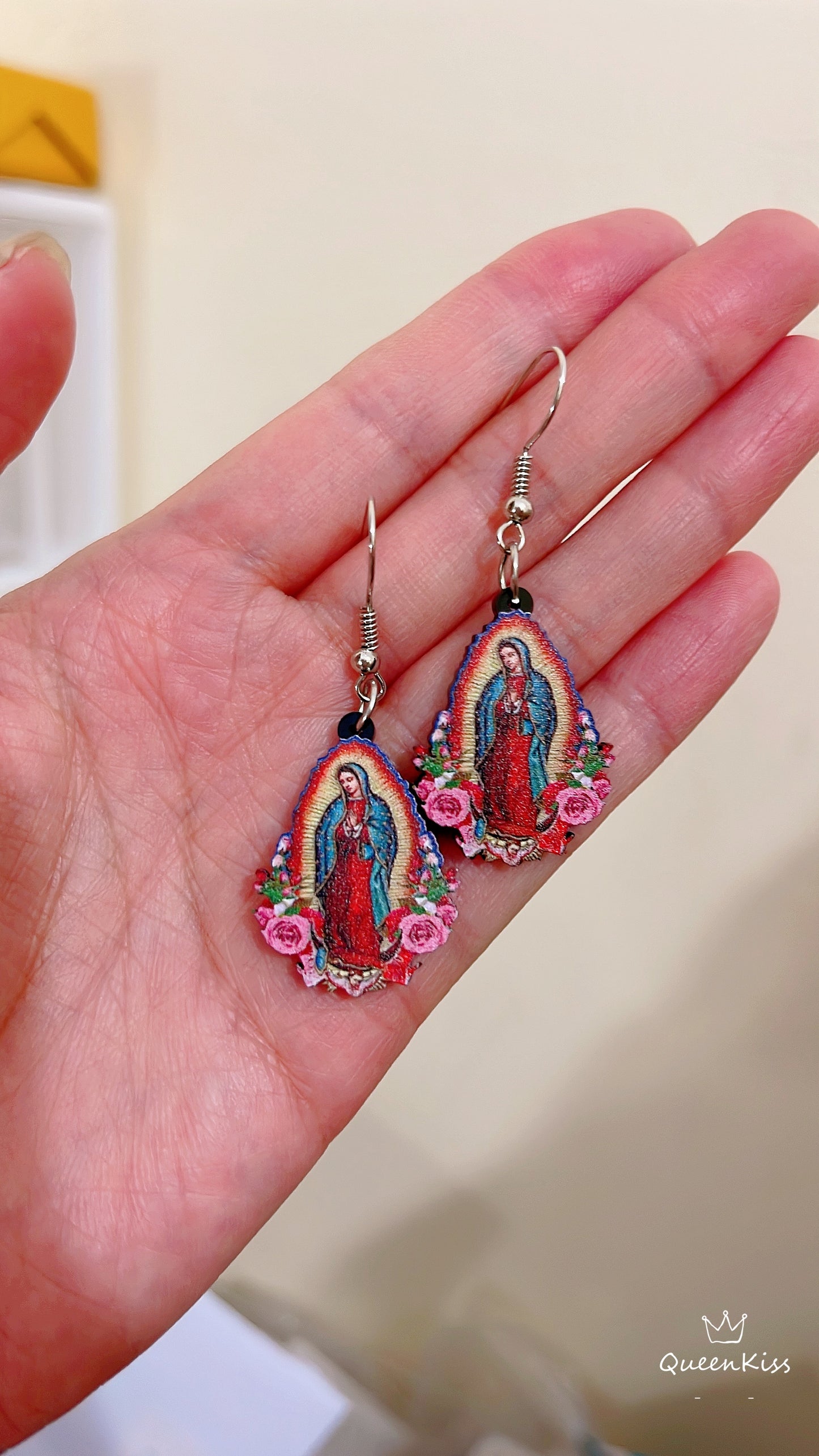 Super Light Acrylic Saint Mary Earrings - Halleluyah!!