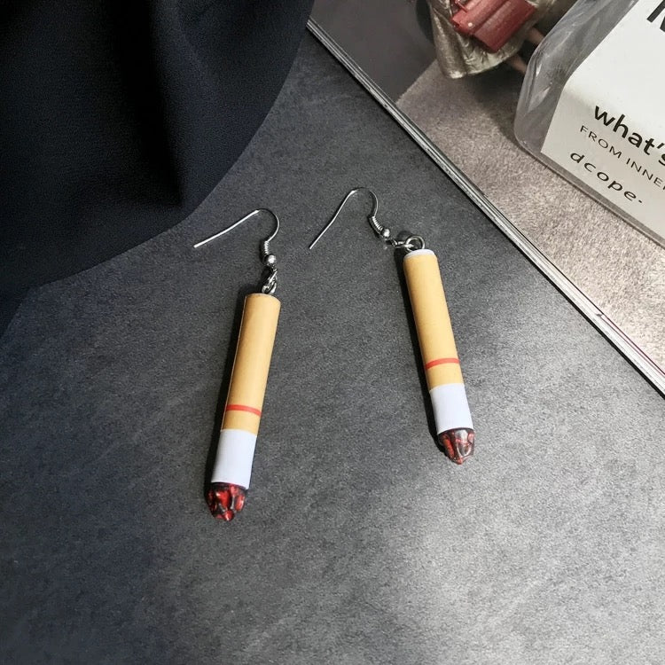 Cool Burning Cigarettes Earrings - Smoke in my eyes!!
