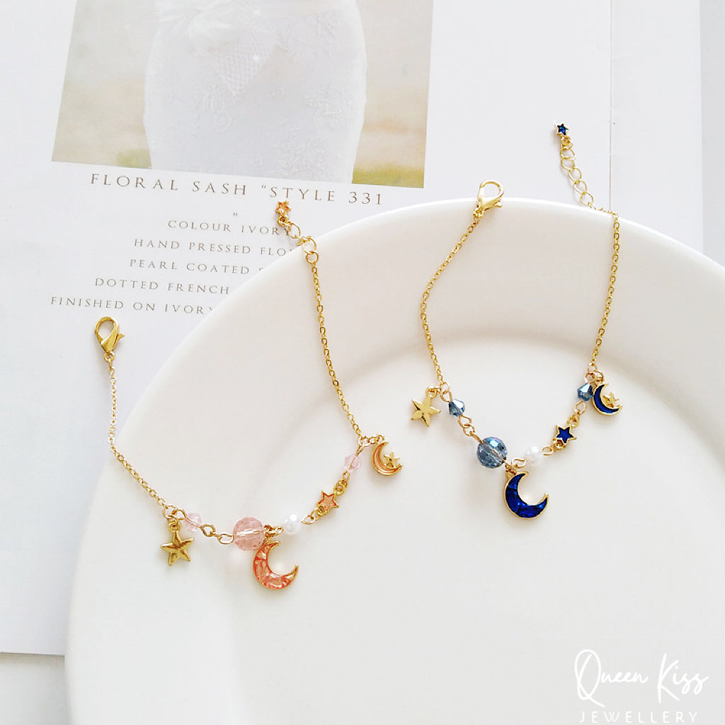 Romantic Stars and Moon Night Bracelet - Twinkle twinkle little star!