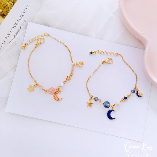Romantic Stars and Moon Night Bracelet - Twinkle twinkle little star!