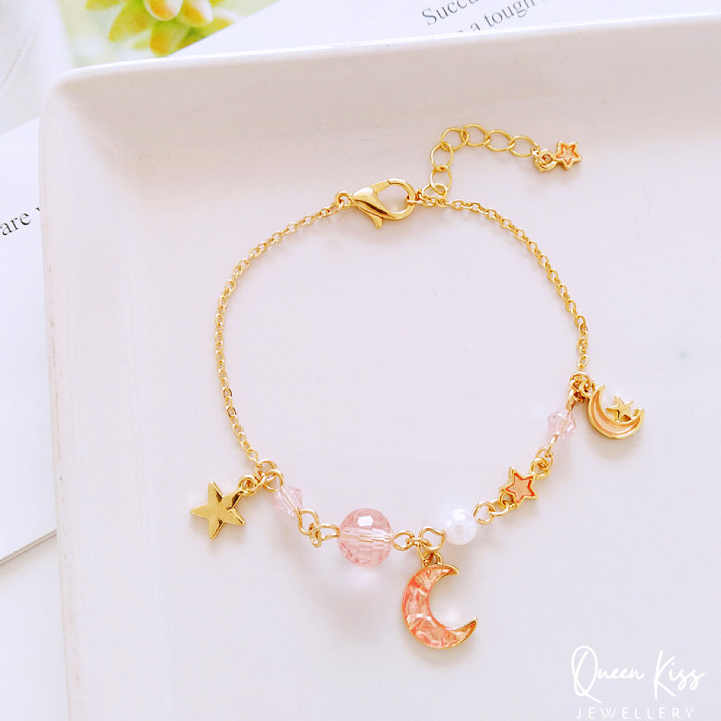 Romantic Stars and Moon Night Bracelet - Twinkle twinkle little star!