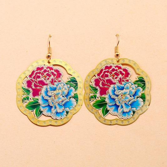 Blooming Flower Copper Plated Rosegold Earring -- Wonder Girls!!