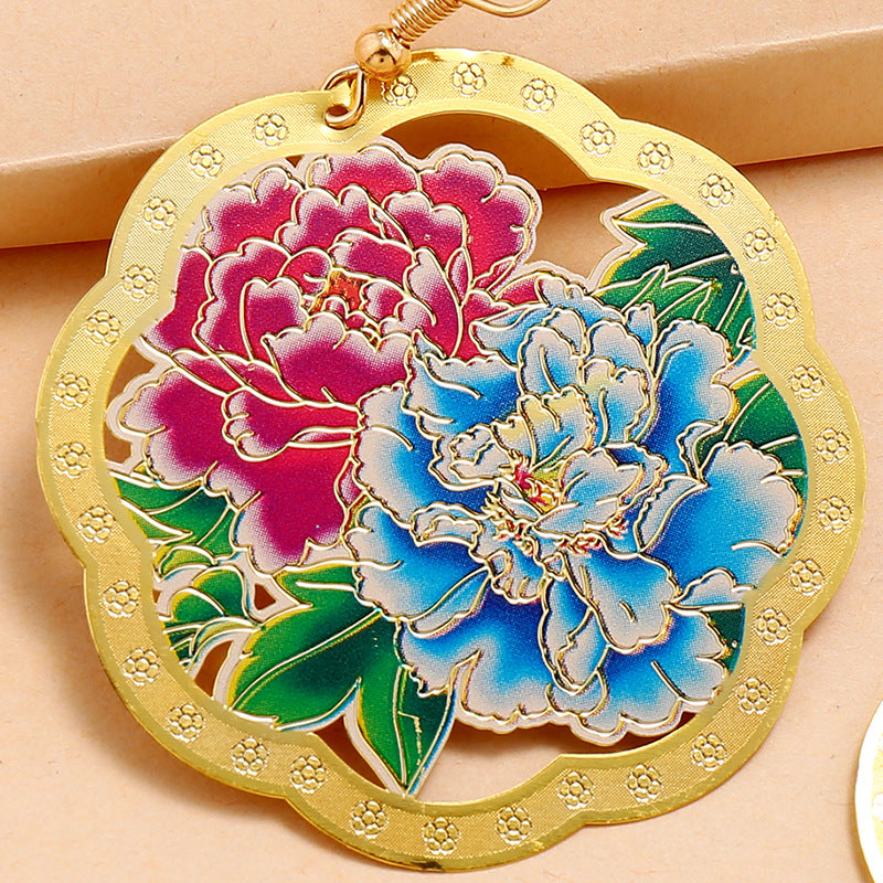 Blooming Flower Copper Plated Rosegold Earring -- Wonder Girls!!