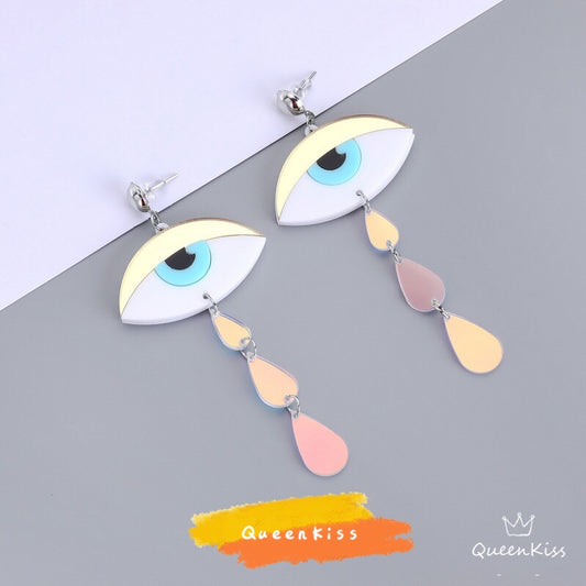 Cute Light Trendy Special Art Pattern Face Earrings!!