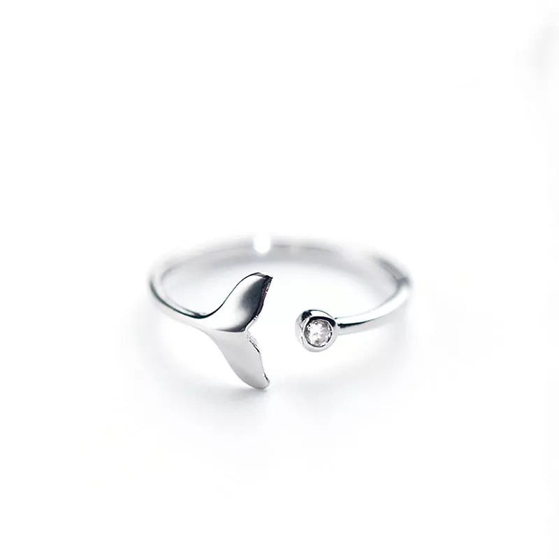 Gorgeous Mermaid Tears Adjustable Silver Ring