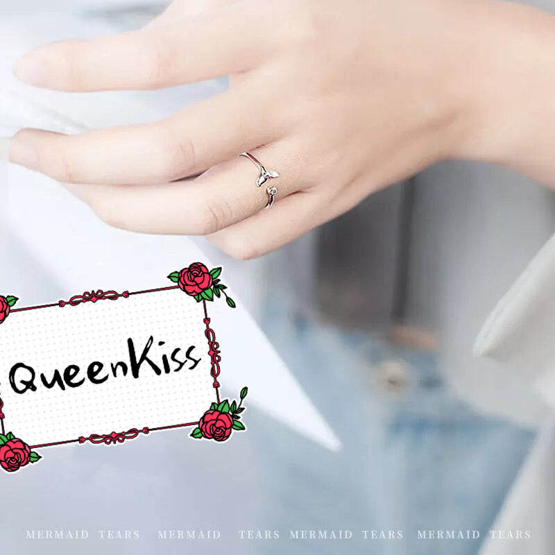 Gorgeous Mermaid Tears Adjustable Silver Ring