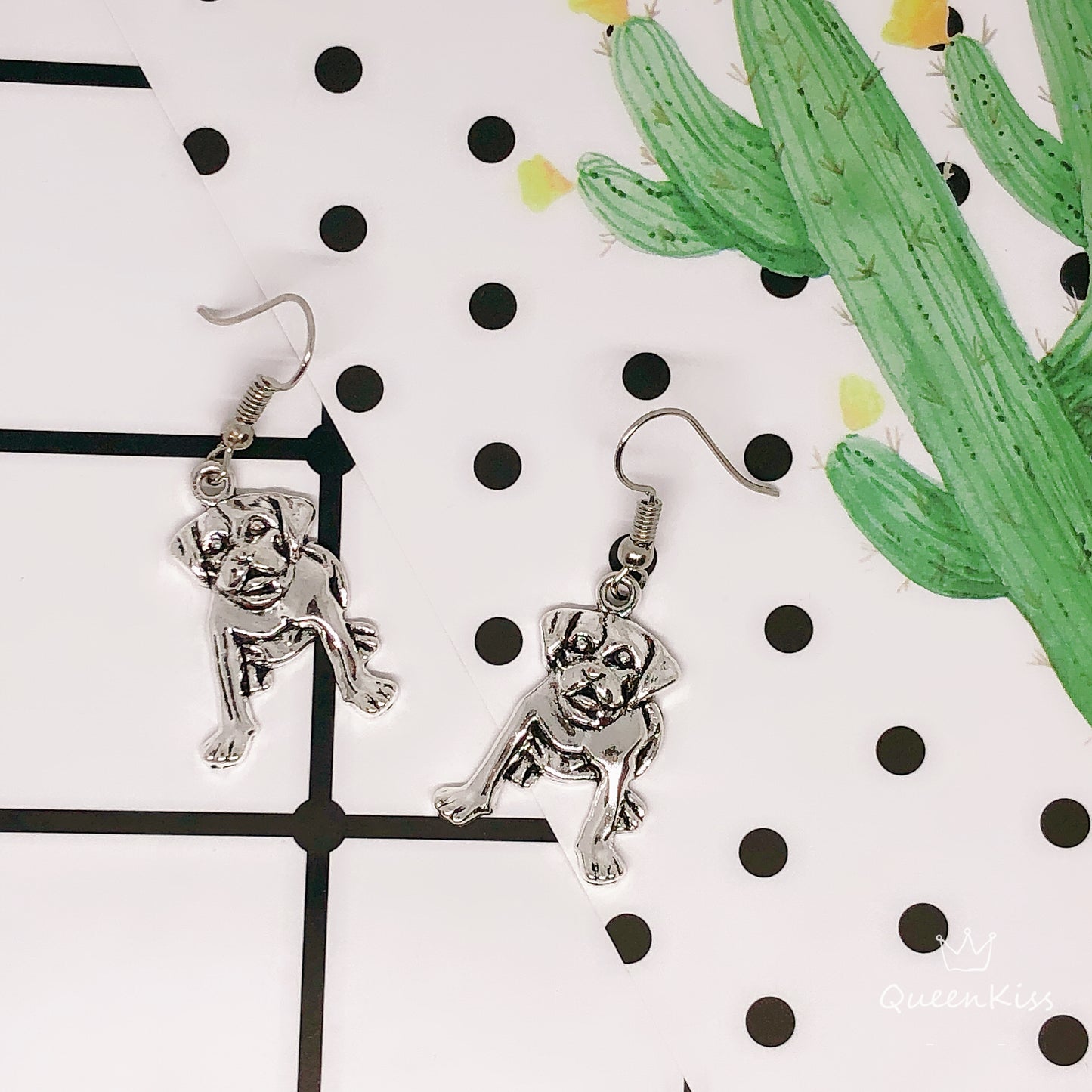 Sale!!!Cute Adorable Puppy Dog Earrings -- I will always love you!!