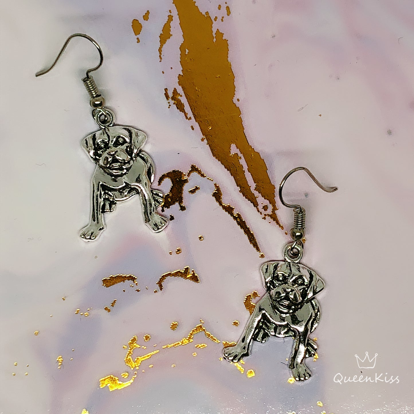 Sale!!!Cute Adorable Puppy Dog Earrings -- I will always love you!!