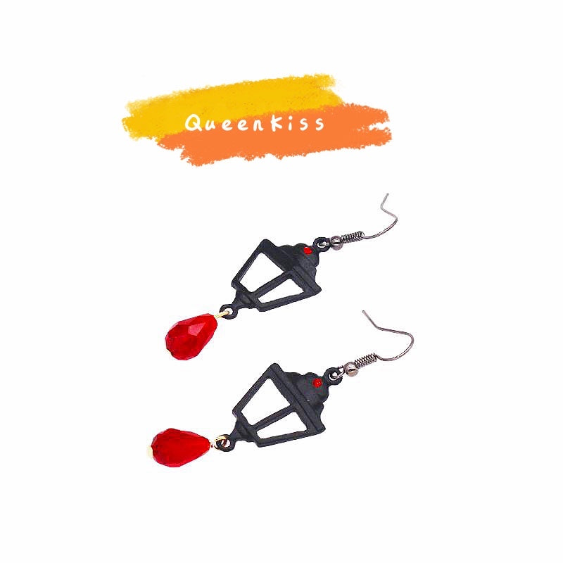 Quirky Darkness Night Black Lantern Earrings Halloween Earrings Creepy Goth Grunge Earrings