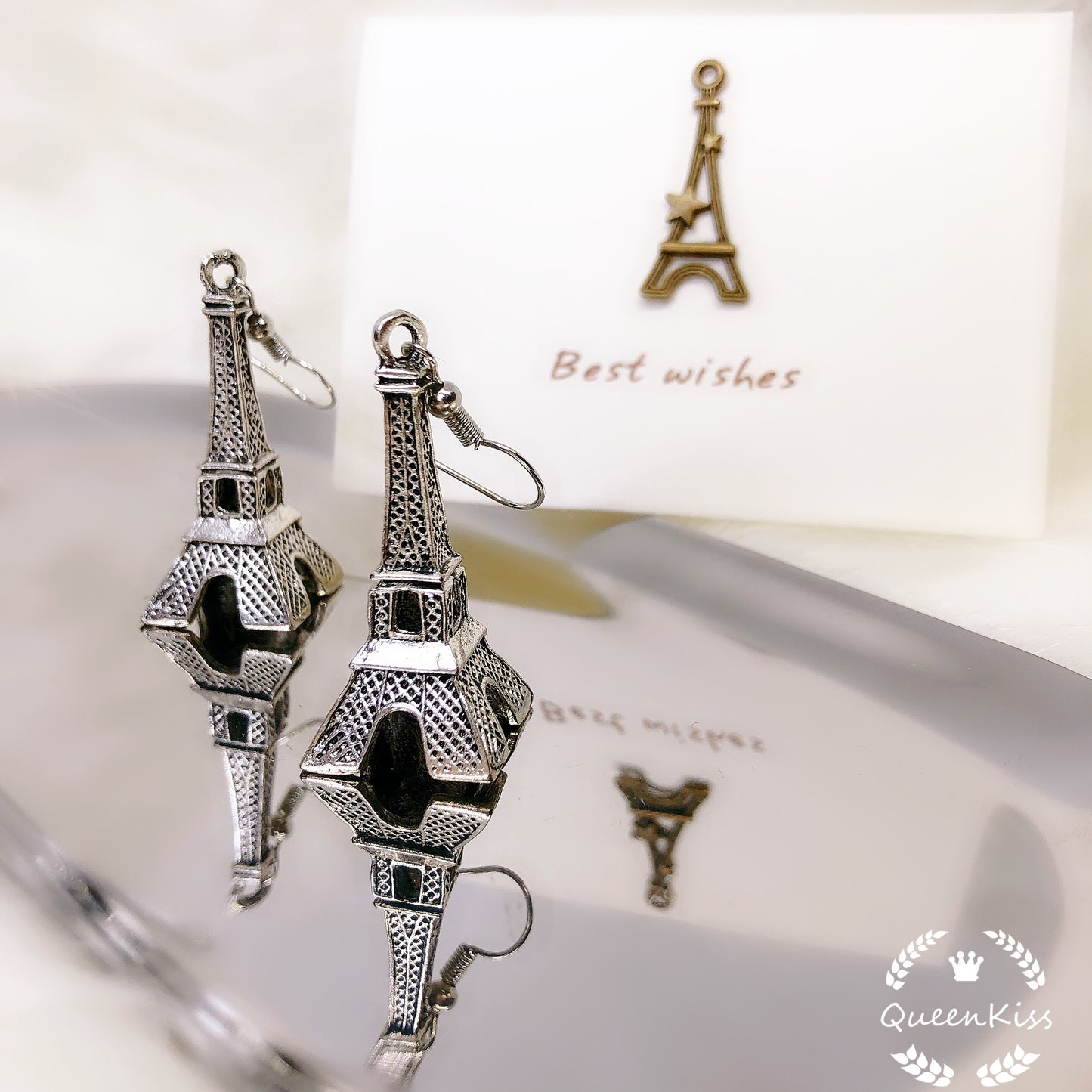 Mini 3D Cute Adorable Silver Eiffel Tower Earrings For Women Daughter Mother and Her - Best Friend Gift - Paris Paris!!!