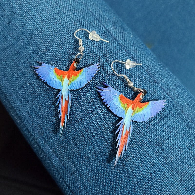Super Light Acrylic Cute Bird Earrings -- Good Romance