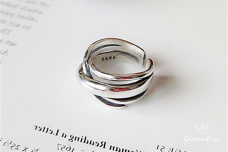 Cool Quirky Adjustable X Silver Ring -- West World