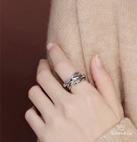 Cool Quirky Adjustable X Silver Ring -- West World