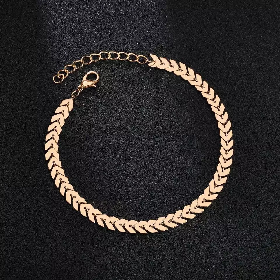 Sale!!! Bohemia style Arrow Sparkling Shining One Layer Gold Silver Anklet Gift for Girlfriend Sister Mother Daughter Her -- Magician Girl!