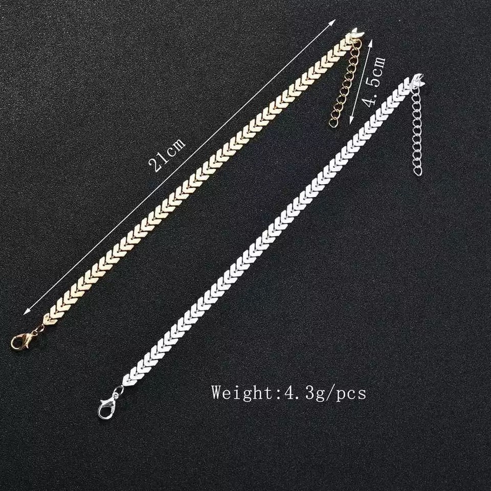 Sale!!! Bohemia style Arrow Sparkling Shining One Layer Gold Silver Anklet Gift for Girlfriend Sister Mother Daughter Her -- Magician Girl!