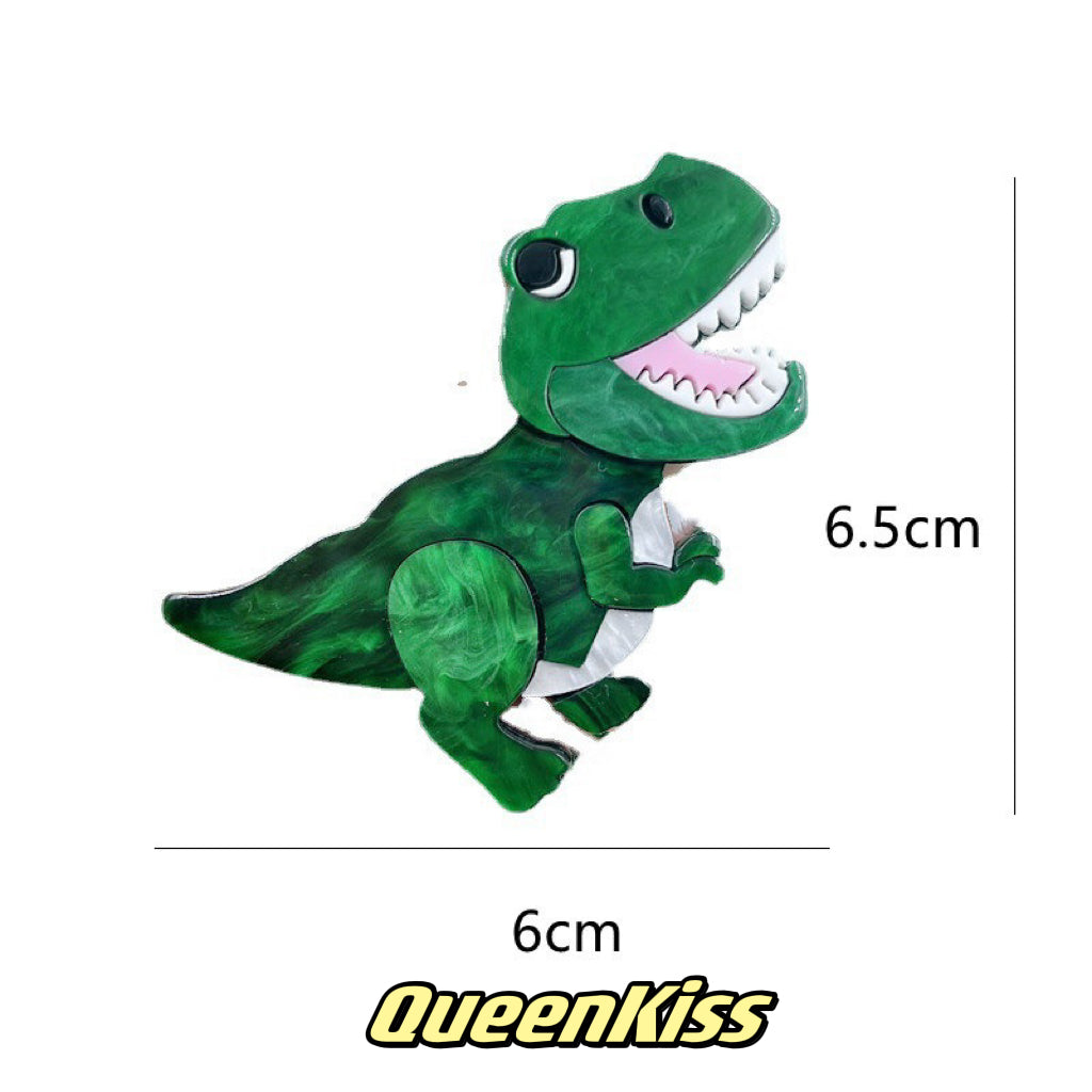 Cute Adorable Good Quality Acrylic Dinosaur Brooches Artist Gift for Her, Mother, Kid, Sister, Good Friends Inactive