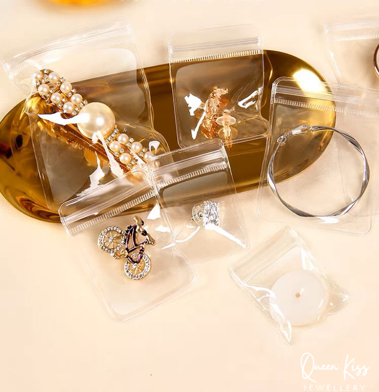 Premium Thick Clear Moisture-proof Jewellery Storage Bag Tour Mate Organiser Seal Bag Self Seal Zipper Lock Bag Package 10PCs of Each Size