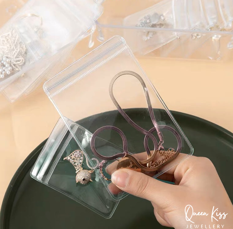 Premium Thick Clear Moisture-proof Jewellery Storage Bag Tour Mate Organiser Seal Bag Self Seal Zipper Lock Bag Package 10PCs of Each Size