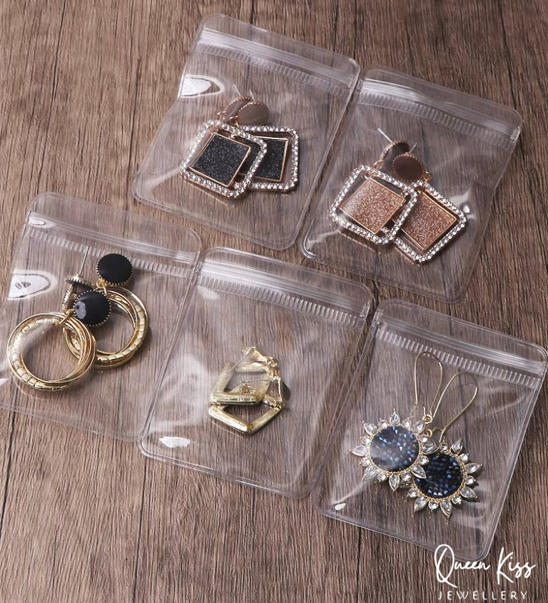 Premium Thick Clear Moisture-proof Jewellery Storage Bag Tour Mate Organiser Seal Bag Self Seal Zipper Lock Bag Package 10PCs of Each Size