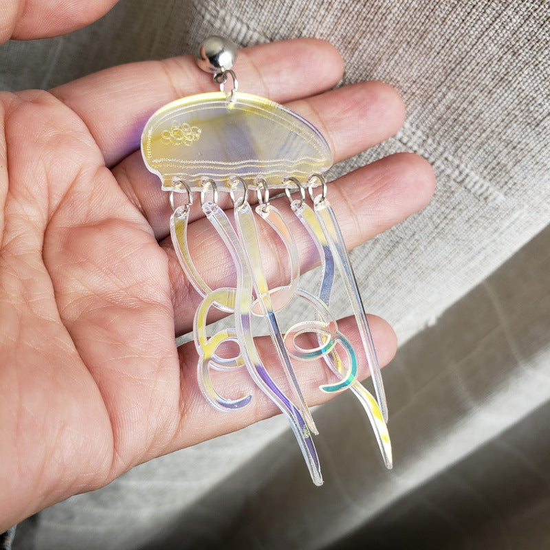 Cute Light Trendy Half Translucent Jellyfish Earrings - Naughty Baby!!