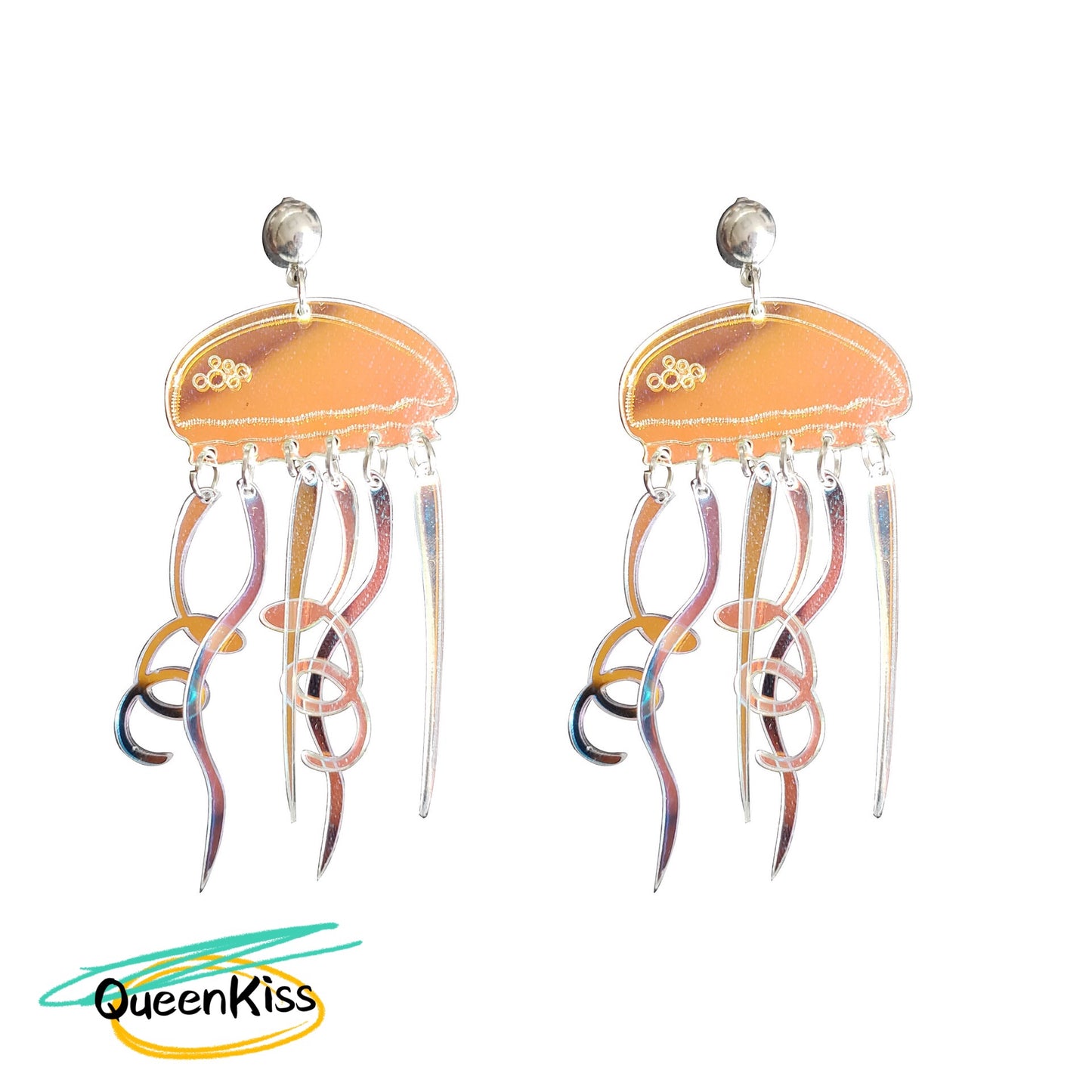 Cute Light Trendy Half Translucent Jellyfish Earrings - Naughty Baby!!