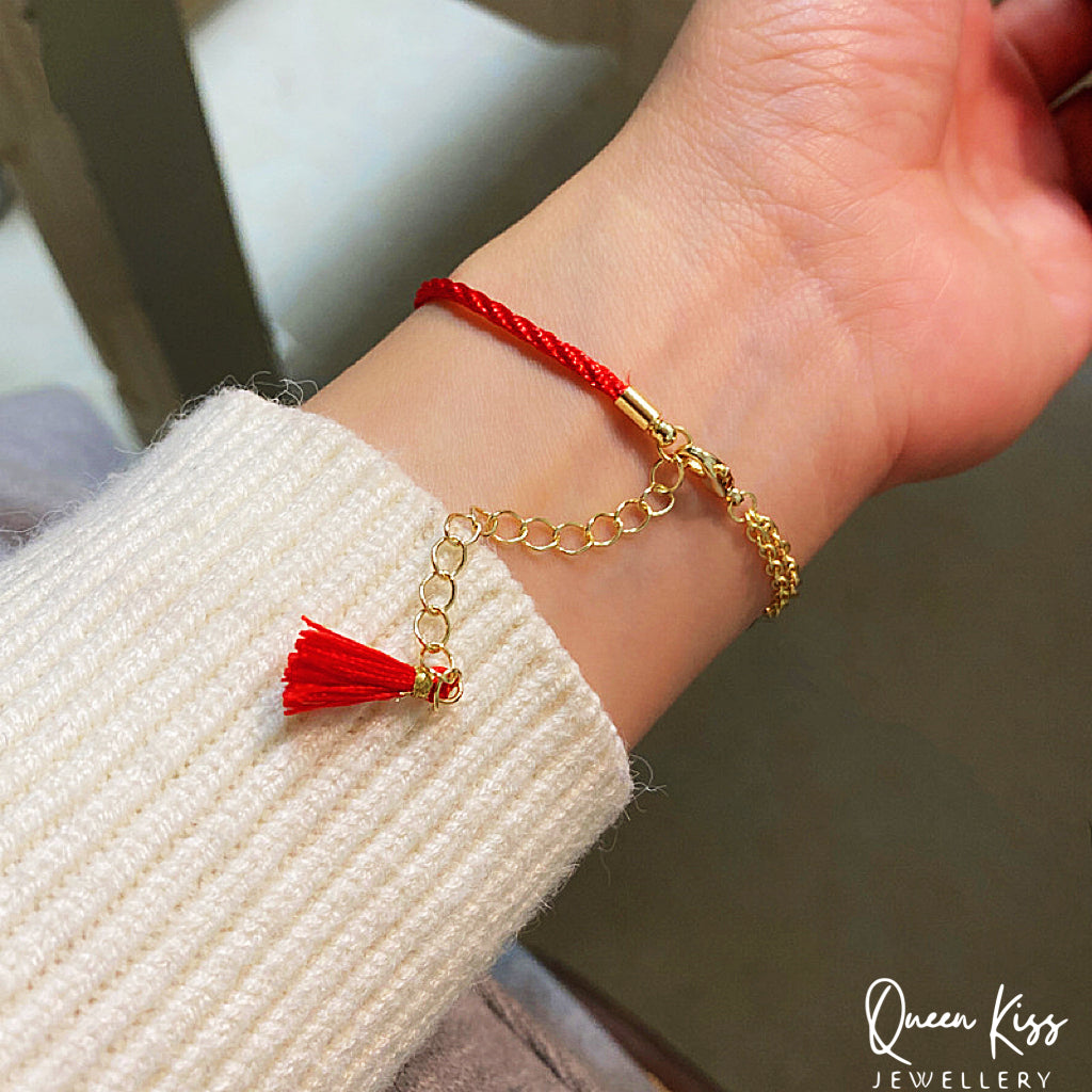 Cute Adorable Japanese Style Fox and Sakura Bracelet Adjustable Length Lovely Bracelet - Bunny You And Me!