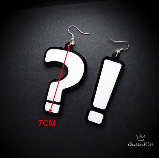 Cute Light Trendy Quirky Question Mark and Exclamation Point Earrings - Question Everything!!