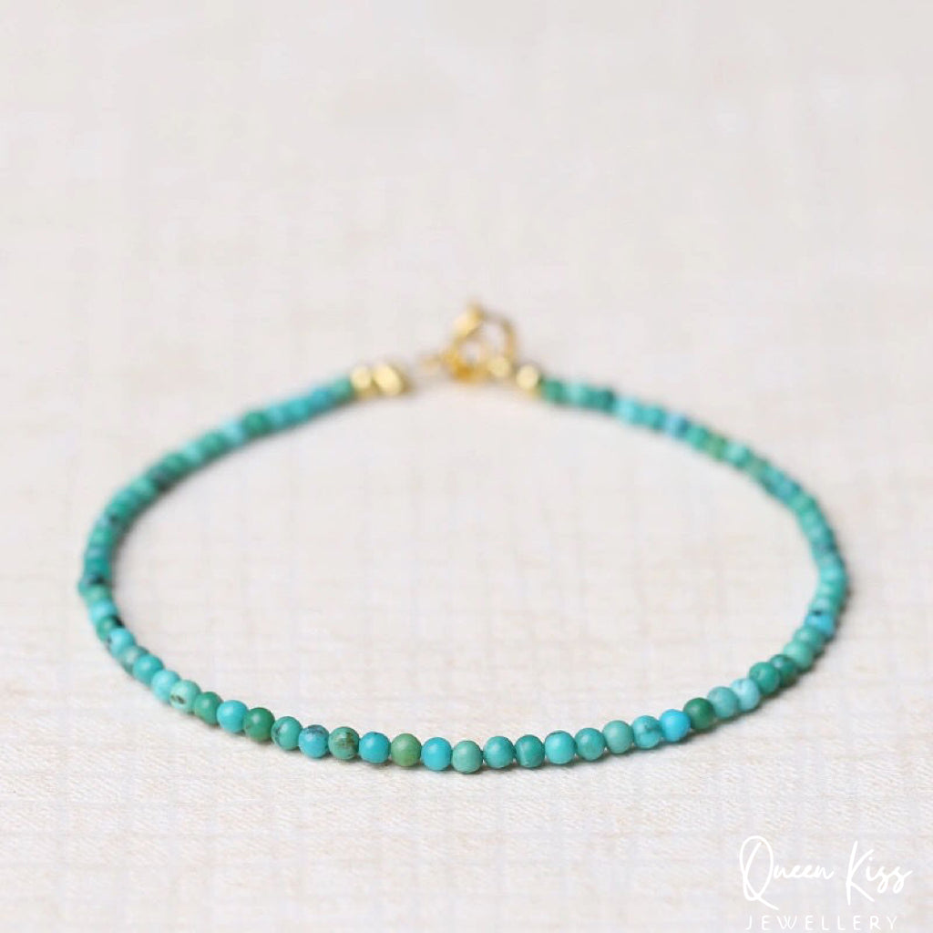 Cute Adorable Natural Made Kallaite Calaite Bracelet Adjustable Length Lovely Bracelet - Stand By Me!