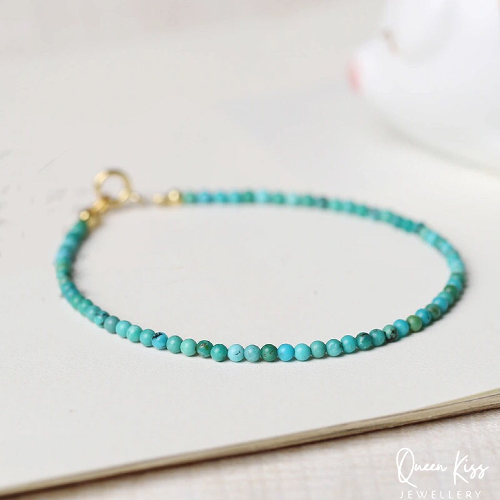 Cute Adorable Natural Made Kallaite Calaite Bracelet Adjustable Length Lovely Bracelet - Stand By Me!