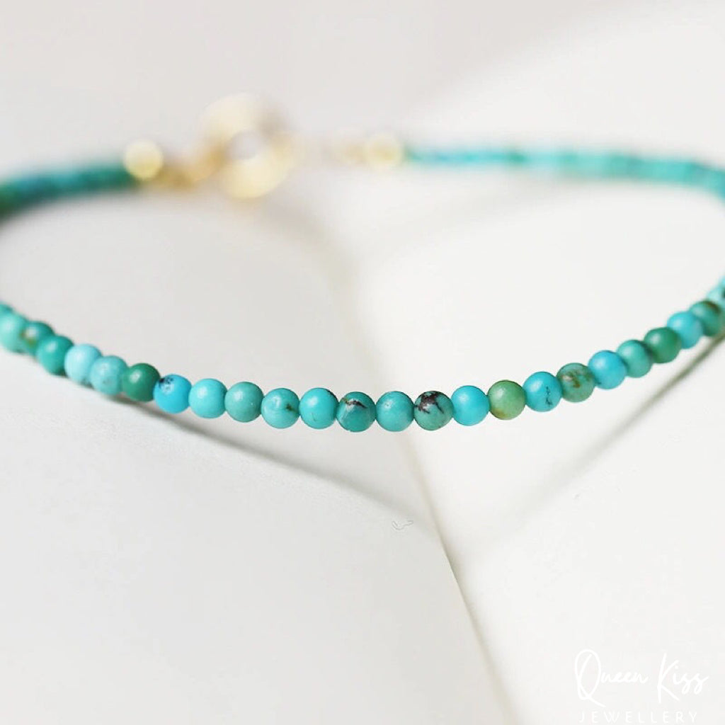 Cute Adorable Natural Made Kallaite Calaite Bracelet Adjustable Length Lovely Bracelet - Stand By Me!