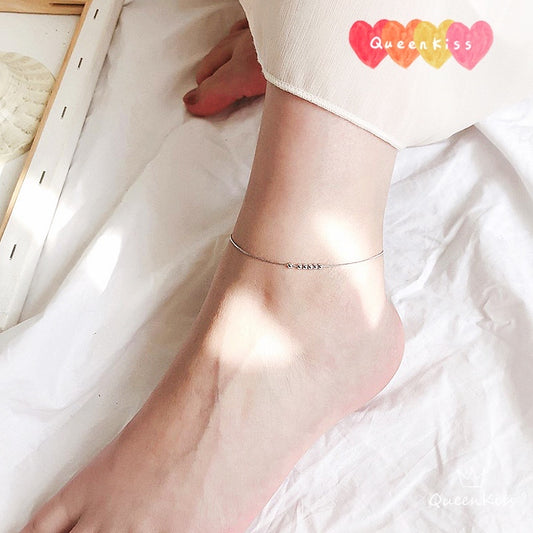 S925 Sterling Silver Beads Anklet Gift for Girlfriend Sister Mother Daughter Her--Simply The Best