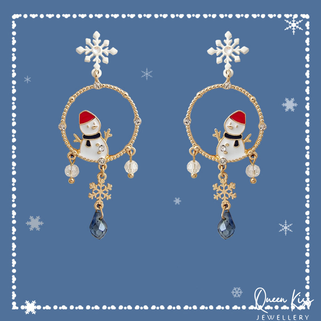 Super Cute Snowflakes and Snow Man Tessel Earrings -- Best Friends!!